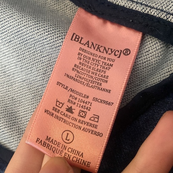 Blank NYC Girls Blue Denim Jacket Size L - Picture 6 of 9